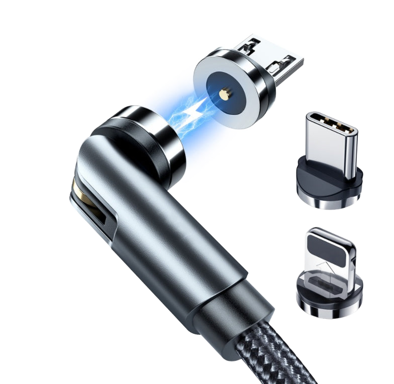 Image from Essager Rotate Magnetic Cable 360 Degree USB Type C Charging Cable Fast Charging Magnet Charger 540 Rotate Micro Magnetic Cable - Copy