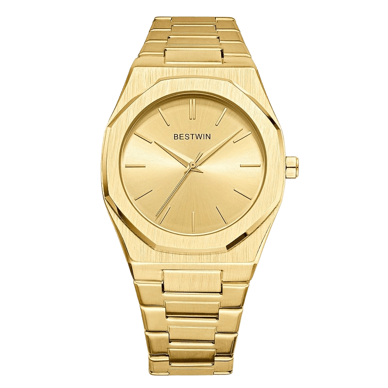 Elegant Men's Quartz Watch with Sleek Alloy Steel Band - TKINGS