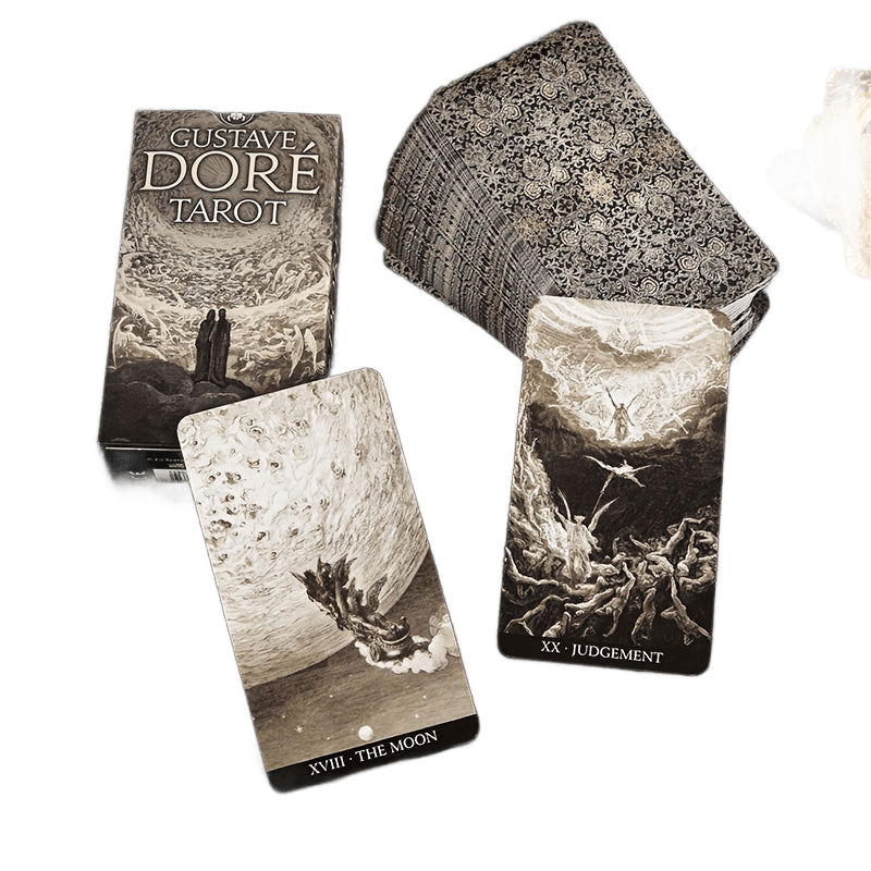 Ancien Gustave Dore Tarot 78-Card Set with Intuitive Guide Book & Fortune - TKINGS