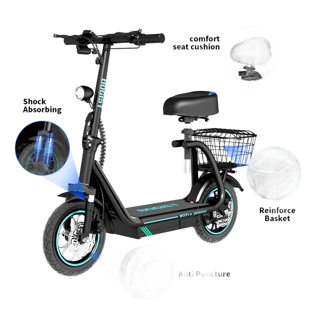 Image from 1pc, Electric Scooter for Adults, 448 W Powerful Motor, Adjustable, Lightweight, 2 Wheel Commuter Scooter with Large and Smooth Wheels - Folding Commuter Electric Scooter - Copy