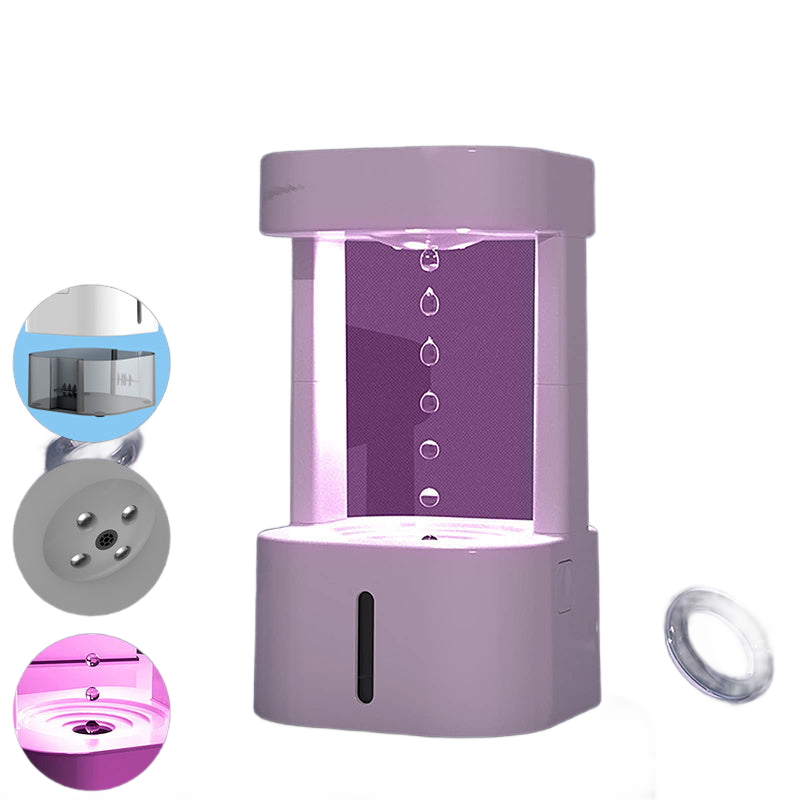 Image from Creative Anti-gravity Water Drop Humidifier Air Conditioning Mist Spray Household Quiet Bedroom Office With 580ML Water Tank - Copy