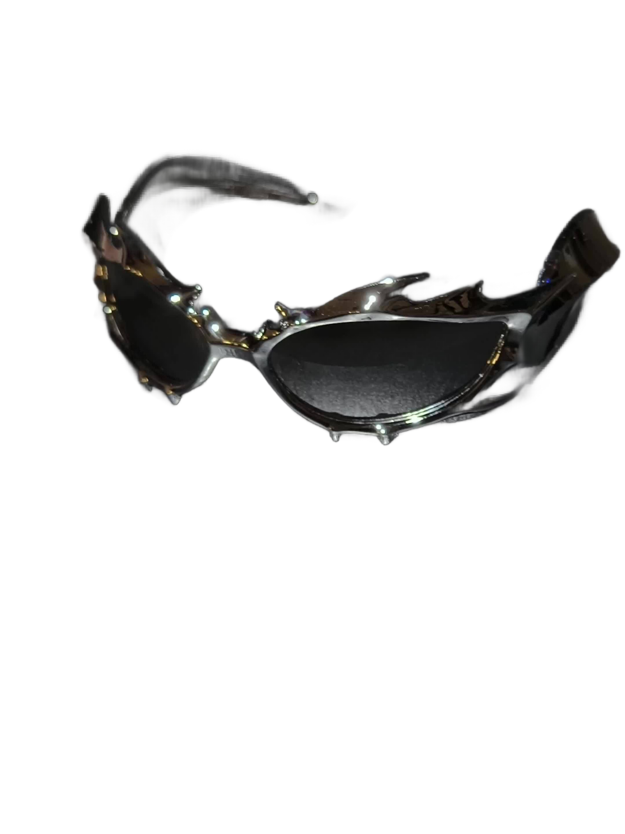 Image from SSPV Edgy Chic Fire Bull Horn Glasses - Oversized Black Frame with Red & Orange Gradient Lenses, Metallic Accents & Pointed Tips for a Bold, Trendy Look, Fashion Accessories, Statement Eyewear, Durable Plastic Frame - Copy