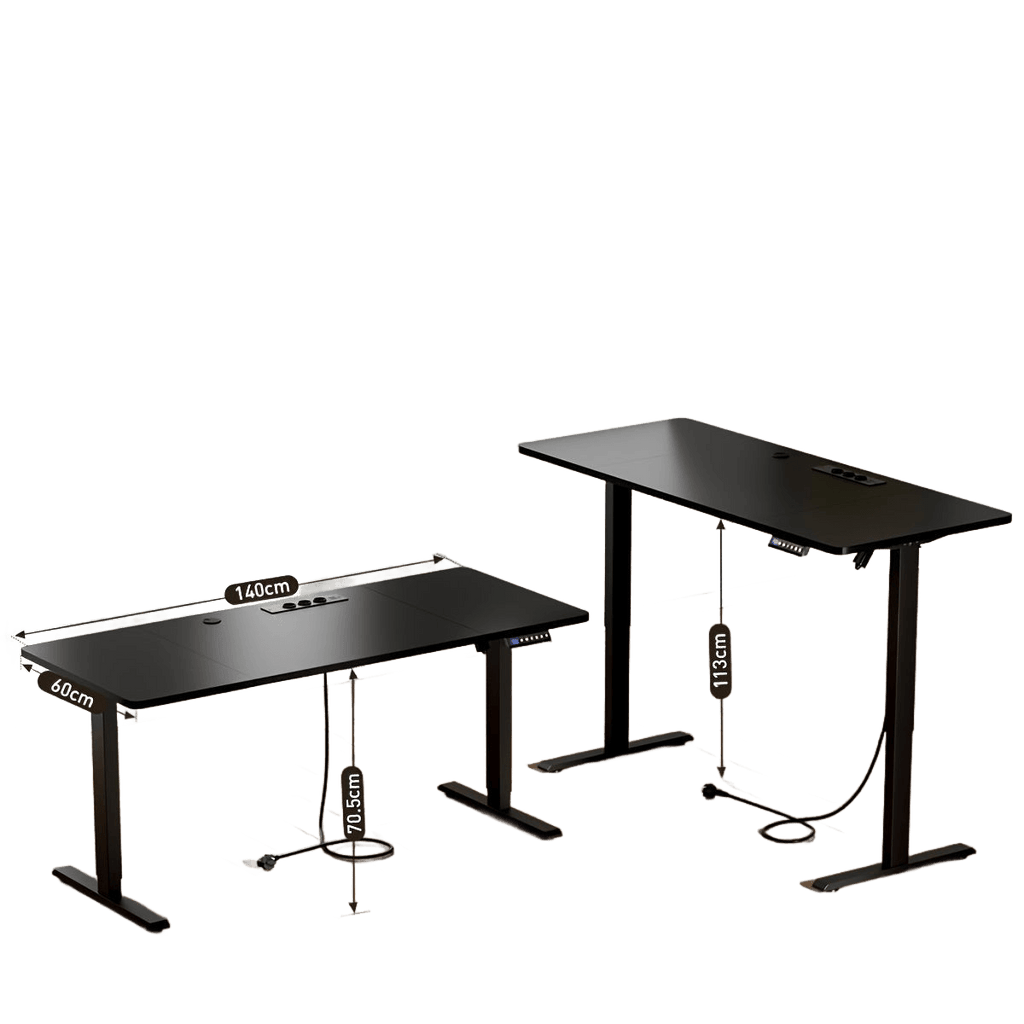 Electric Desk With Adjustable Height, USB Charging Port, And Power Outlet - TKINGS
