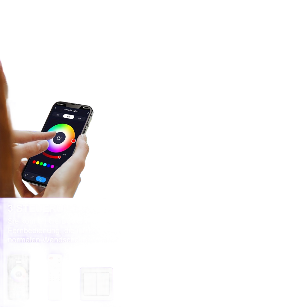 Image from RGB Smart Ceiling Fan Light with Music Sync | 6-Speed Fan + Starry Sky Effect | Quiet Design | APP/Lighting | Suitable for Bedroom/Dining Room - Copy