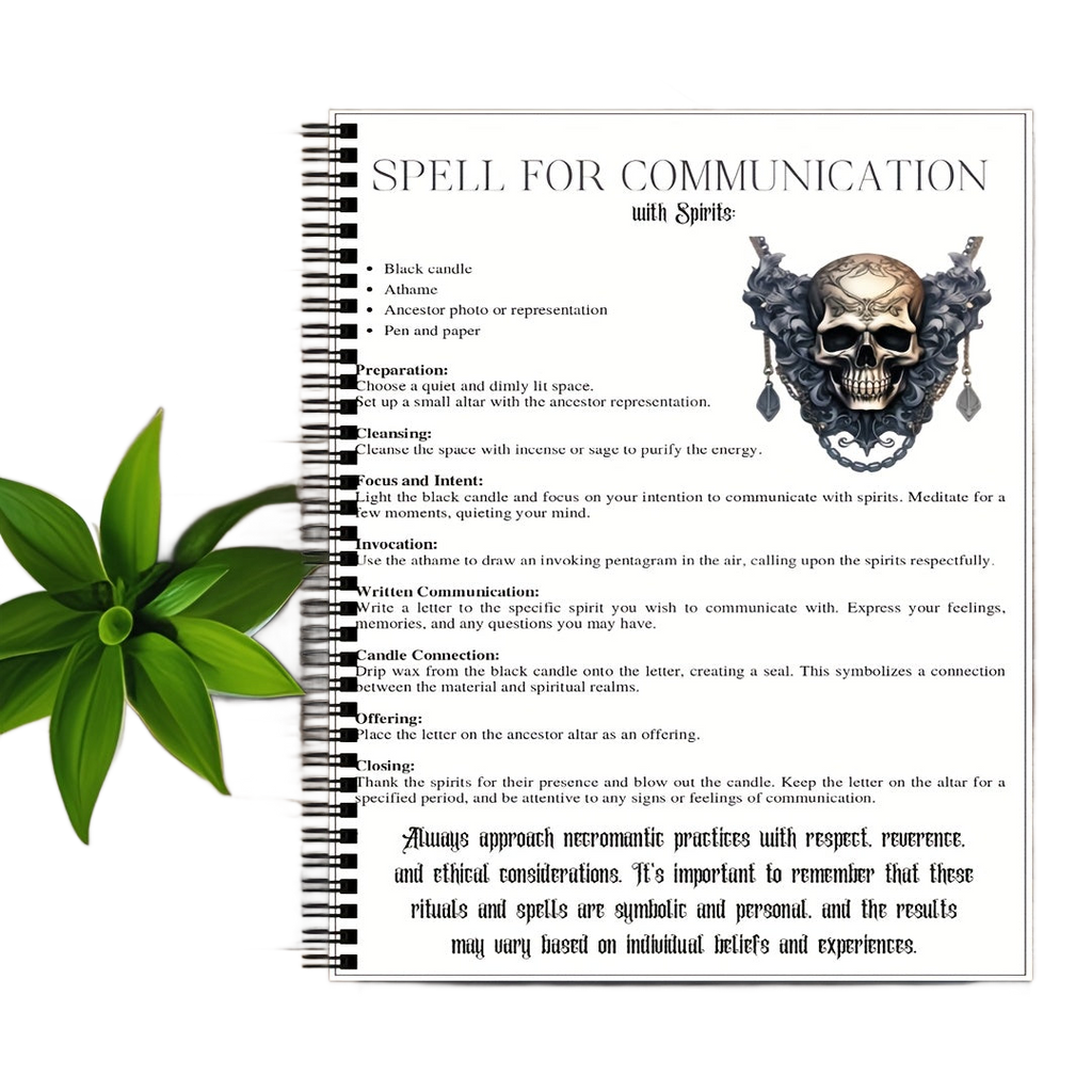 Image from The Book of Necromancy Explores The Mysteries of Shadows And Soul Energy, Featuring Ritual Guides, Spell Records, And Meditation Practices, Providing Comprehensive Guidance for Spiritual Practices, a Perfect Gift for Hallowee - Copy