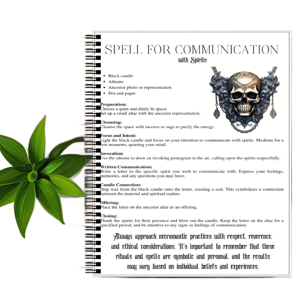 Image from The Book of Necromancy Explores The Mysteries of Shadows And Soul Energy, Featuring Ritual Guides, Spell Records, And Meditation Practices, Providing Comprehensive Guidance for Spiritual Practices, a Perfect Gift for Hallowee - Copy