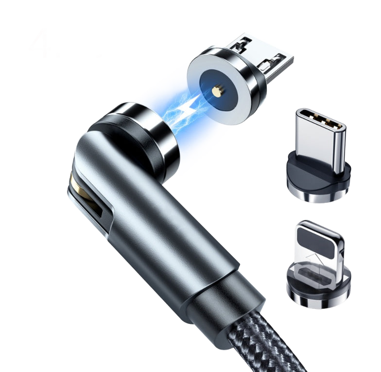 Image from Essager Rotate Magnetic Cable 360 Degree USB Type C Charging Cable Fast Charging Magnet Charger 540 Rotate Micro Magnetic Cable - Copy
