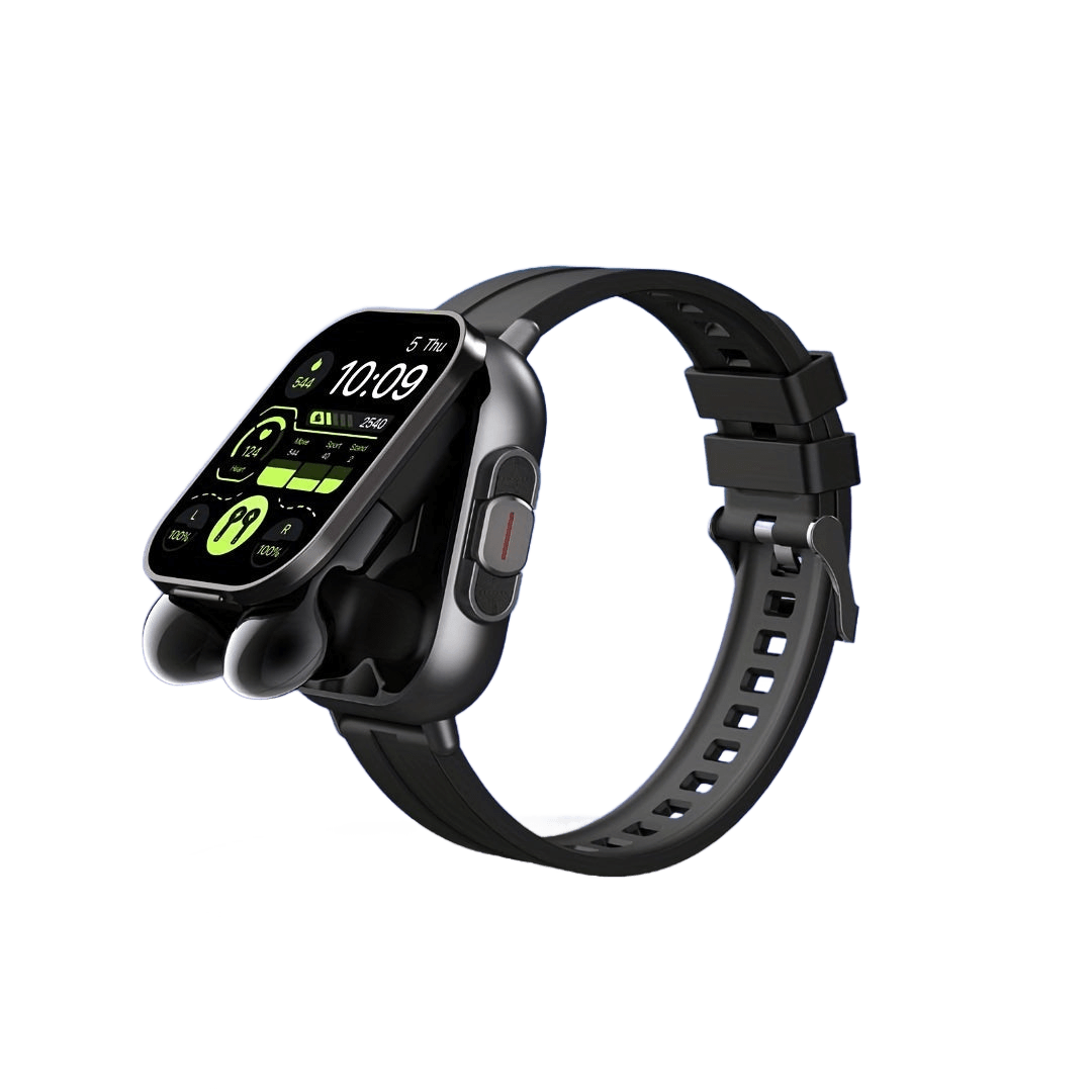 2-in-1 smart watch with Eardbuds sports fitness tracker - TKINGS
