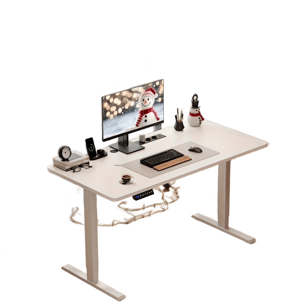 Electric Desk With Adjustable Height, USB Charging Port, And Power Outlet - TKINGS