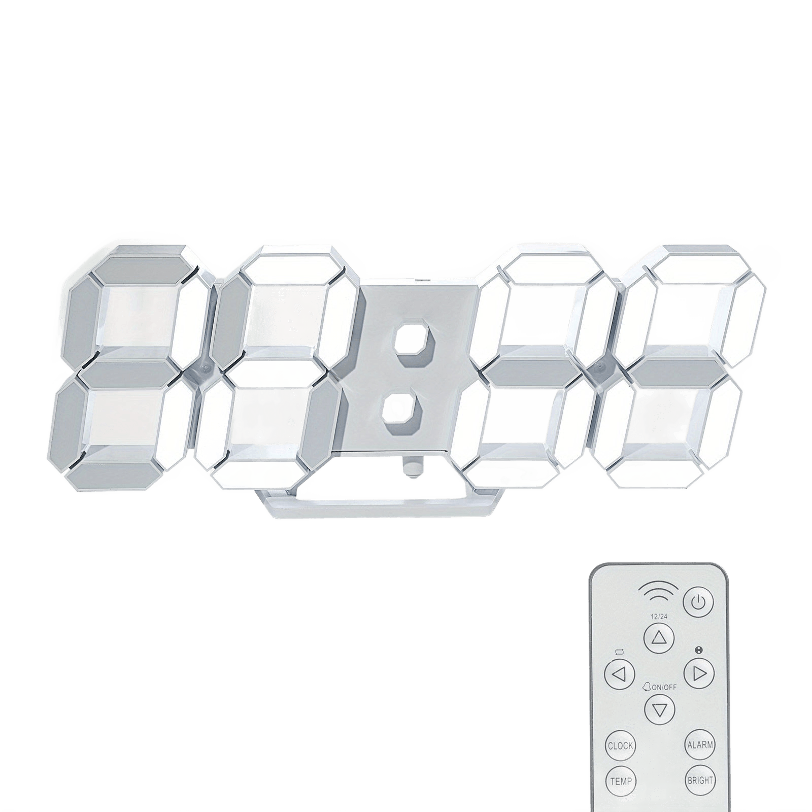 Digital LED Wall Clock with Remote Control - USB Powered - TKINGS
