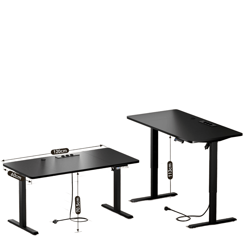 Electric Desk With Adjustable Height, USB Charging Port, And Power Outlet - TKINGS