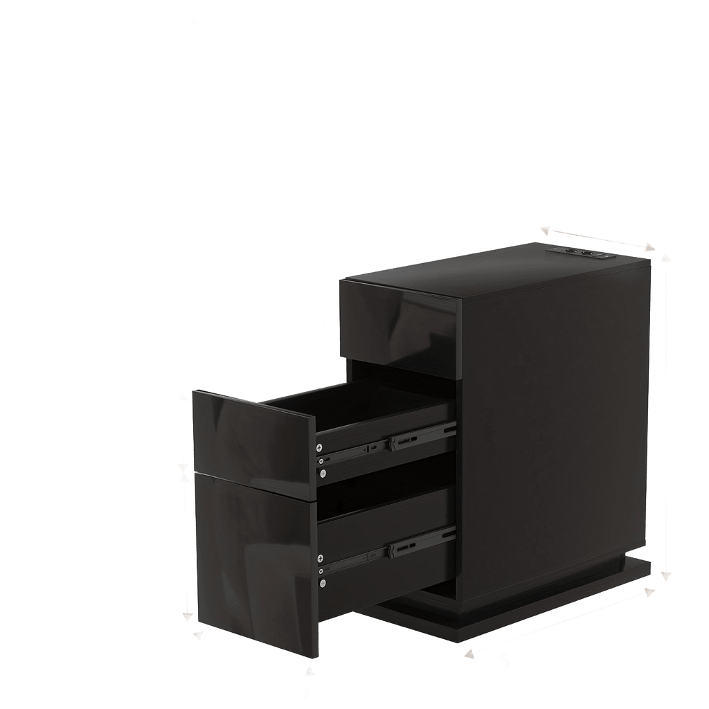 Bedroom Nightstand with 2 Drawers, Sofa Side Cabinet Storage - TKINGS