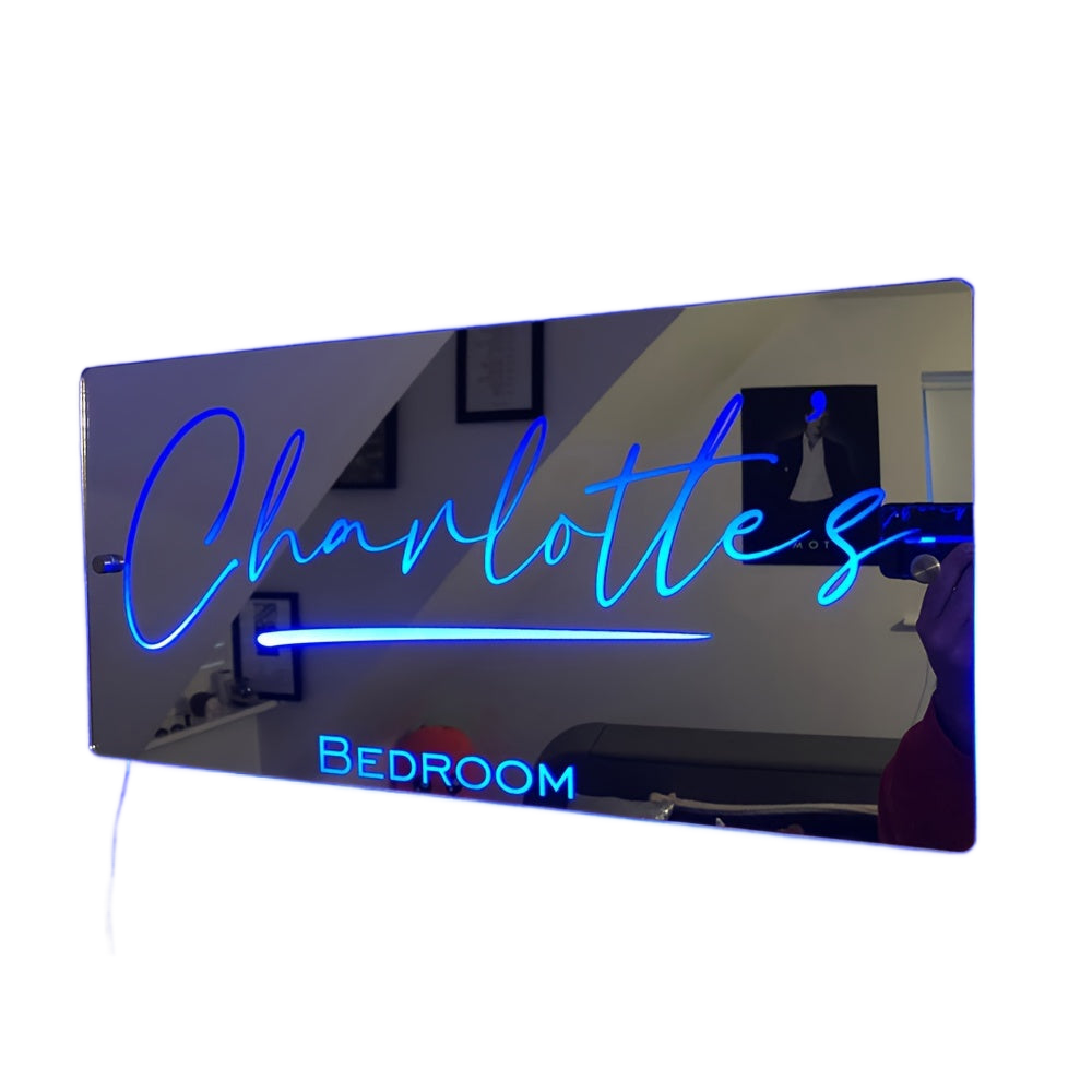 Image from Customizable LED Neon Mirror Light with Remote Control – USB Powered, Color Changing Bedroom Decor, Perfect for Christmas & Birthday Gifts, Personalized Romantic Ambiance Lighting - Copy
