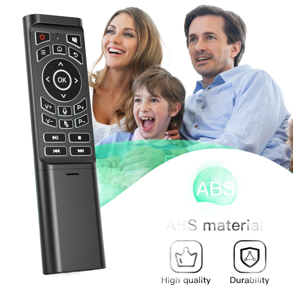Image from 2025 Upgraded Mini M3 Tri-Mode Wireless Keyboard Remote Control Set with Wireless + 2.4G Dual Channel | Cross-Screen Multi-Device Instant Switching | Voice Control & Smart Learning Function | Compatible with PC/Android TV/Ras - Copy