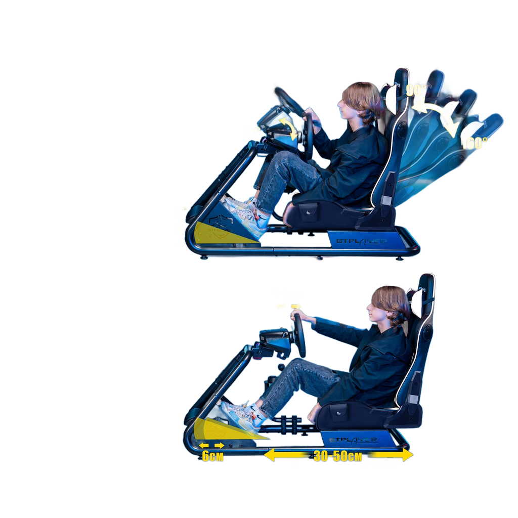 Image from Driving Simulator Cockpit, Racing Steering Wheel and Pedal Structure, Automotive Simulation Platform - Copy