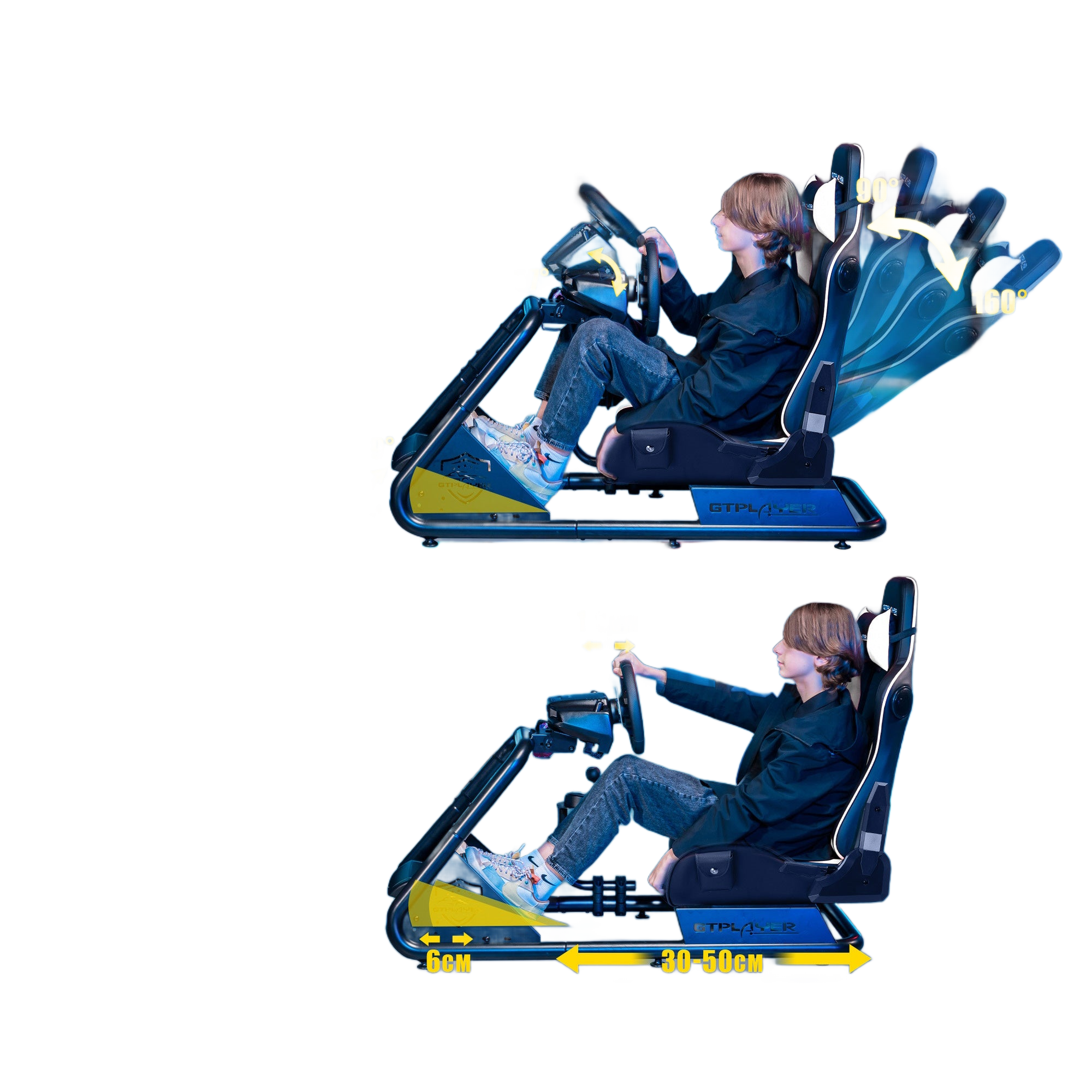 Image from Driving Simulator Cockpit, Racing Steering Wheel and Pedal Structure, Automotive Simulation Platform - Copy