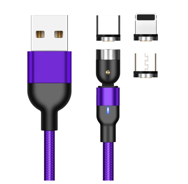 Image from Essager Rotate Magnetic Cable 360 Degree USB Type C Charging Cable Fast Charging Magnet Charger 540 Rotate Micro Magnetic Cable - Copy