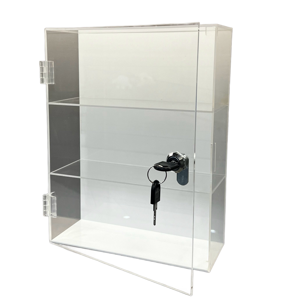 Image from All-in-one storage cabinet with lock, suitable for cosmetics, glasses, stones, lipstick, perfume; dustproof and waterproof, prevents direct contact by ren - Copy