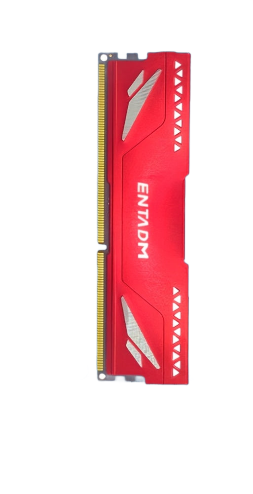 Image from ENTADM 8GB 1600MHz DDR3 RAM, High-Performance 1.5V Desktop DIMM Module with Red Hexagonal Design & White Accents, Ideal for Gamers and Enthusiasts, Performance Enhancement | Sleek Design | Quality Components - Copy