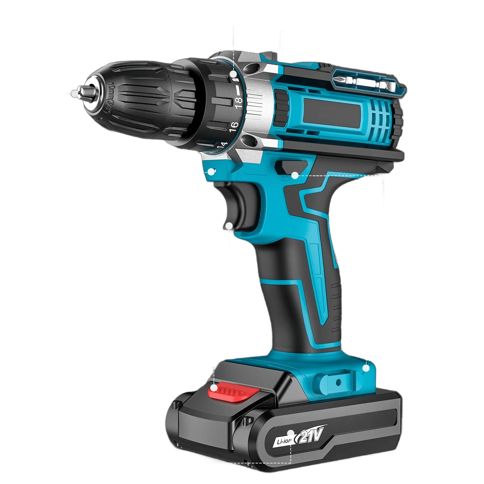 Cordless Impact Screwdriver Handheld Drill Power Tool 32 Torque - TKINGS