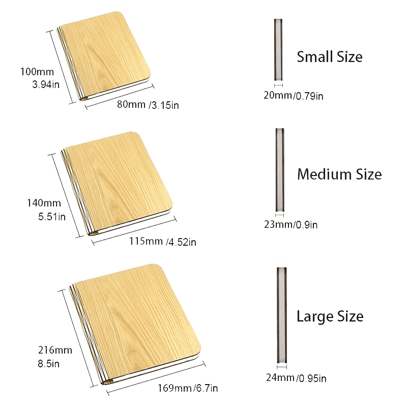 Foldable Wooden LED Desk Lamp, USB Rechargeable with Nickel Battery - TKINGS