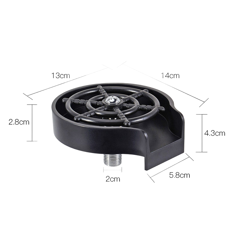 Image from Bar Counter Cup Washer Sink High-pressure Spray Automatic Faucet Coffee Pitcher Wash Cup Tool Kitchen - Copy