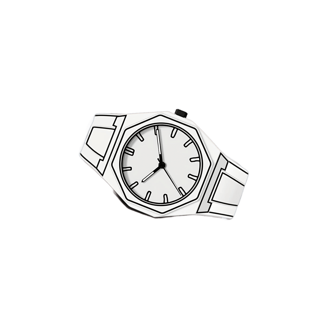 Preppy Style Men'S Watch - Quartz Movement, Silicone Band - TKINGS