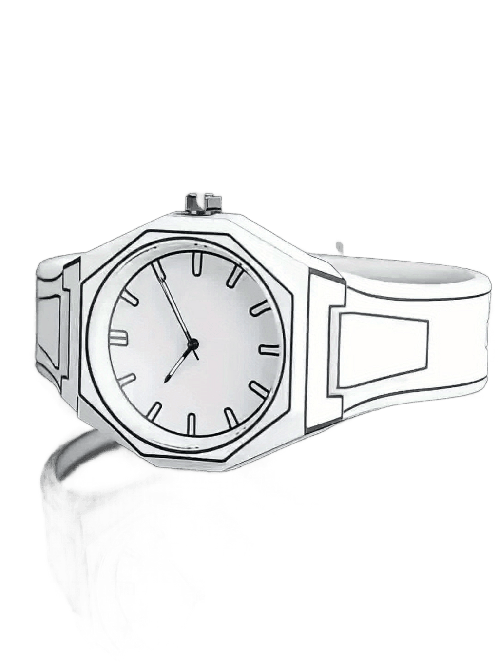 Preppy Style Men'S Watch - Quartz Movement, Silicone Band - TKINGS