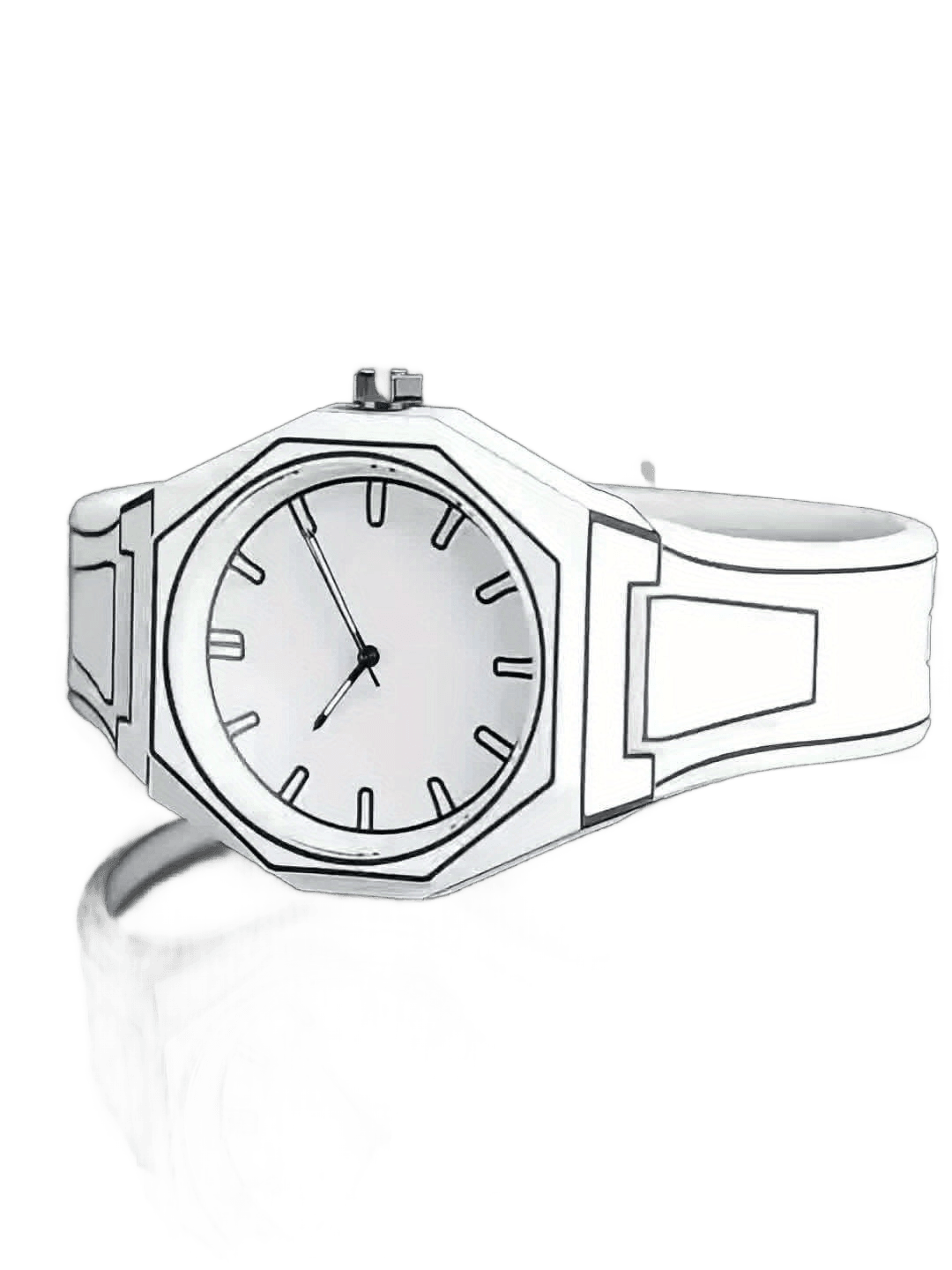Preppy Style Men'S Watch - Quartz Movement, Silicone Band - TKINGS