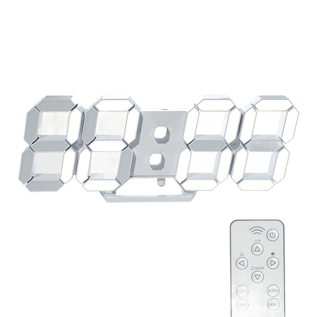 Digital LED Wall Clock with Remote Control - USB Powered - TKINGS