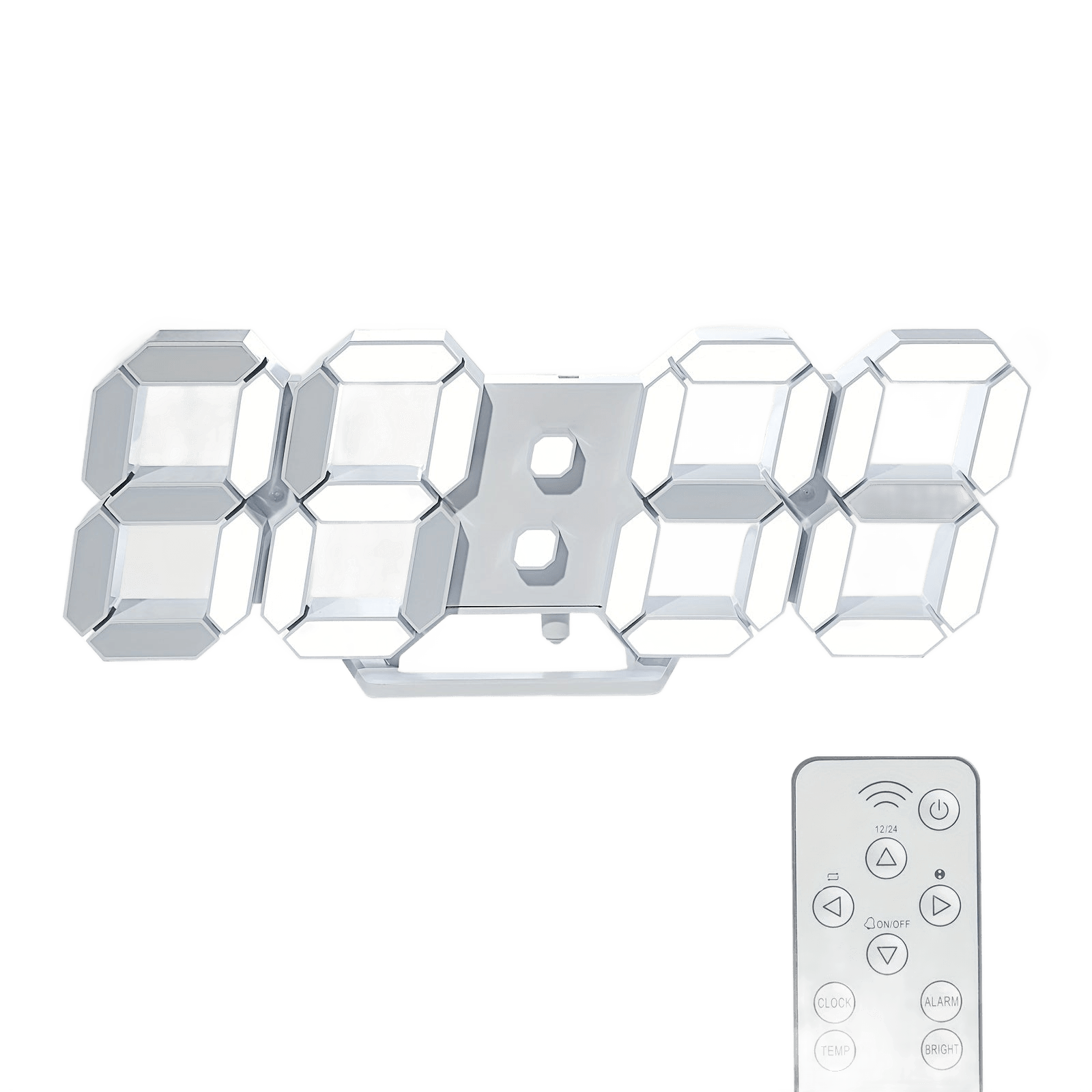 Digital LED Wall Clock with Remote Control - USB Powered - TKINGS
