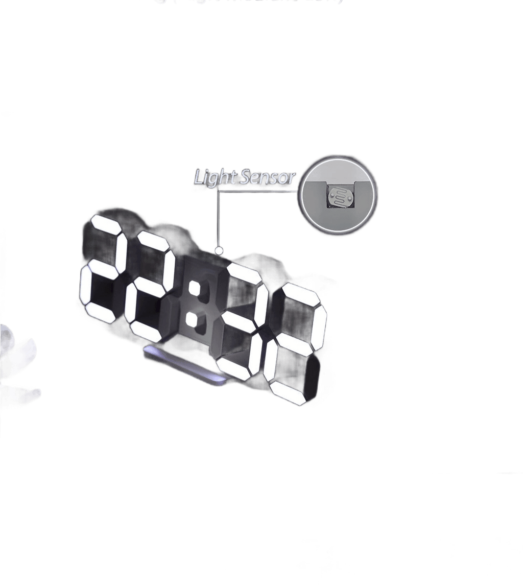 Digital LED Wall Clock with Remote Control - USB Powered - TKINGS