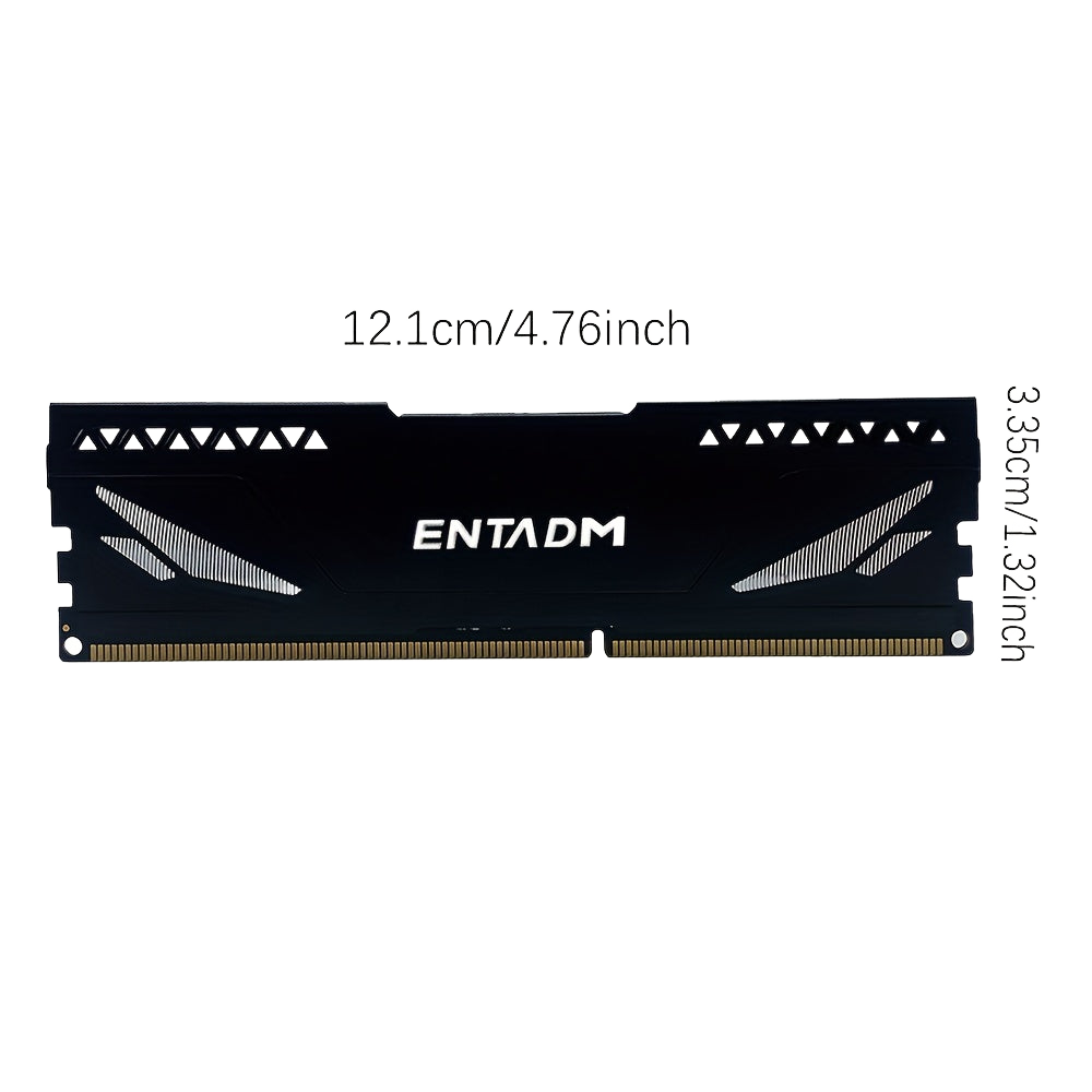 Image from ENTADM 8GB DDR3 1600MHz Desktop Memory - High-Performance PC3 1.5V DIMM with Heat Dissipation, Black & White Design for Gamers & Enthusiasts, Gaming Memory, Sleek Memory Stick, Durable Memory Module - Copy