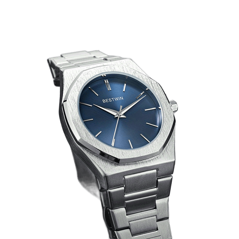 Elegant Men's Quartz Watch with Sleek Alloy Steel Band - TKINGS