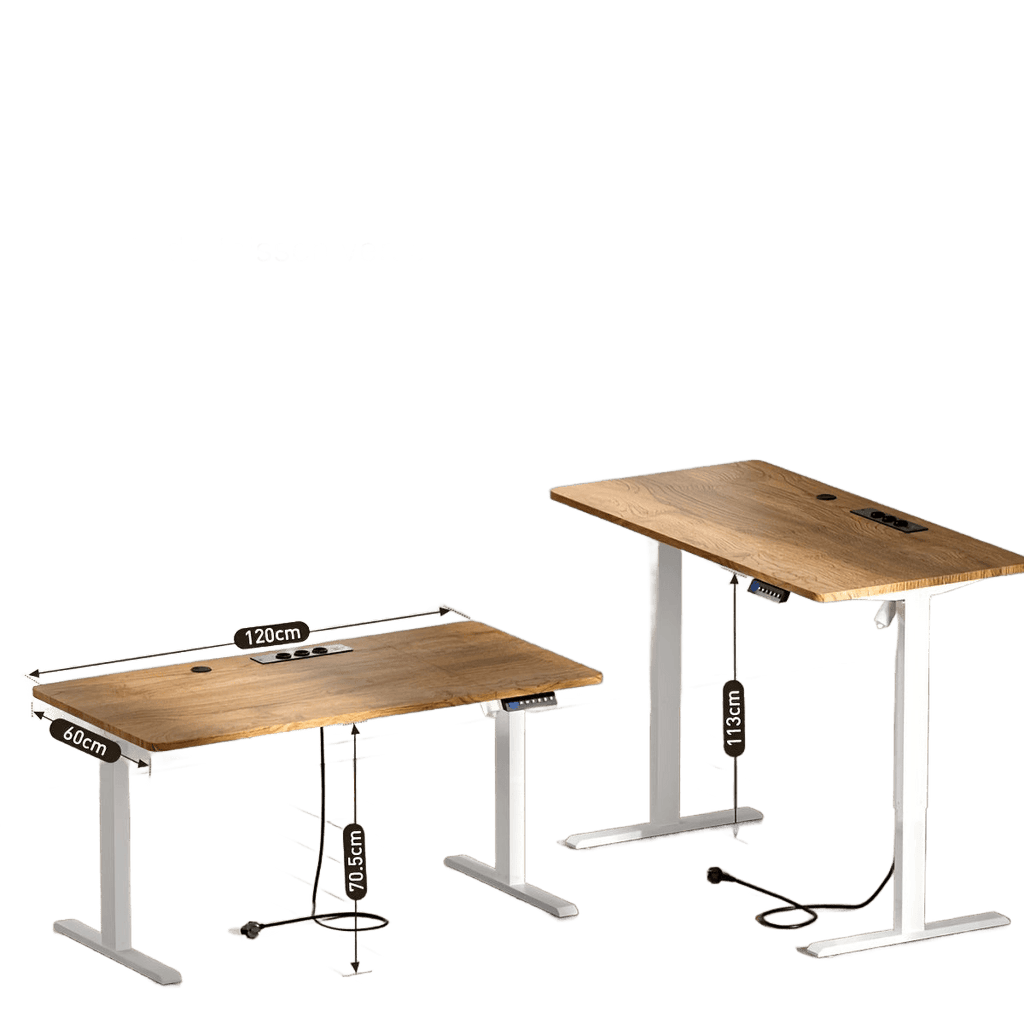 Electric Desk With Adjustable Height, USB Charging Port, And Power Outlet - TKINGS