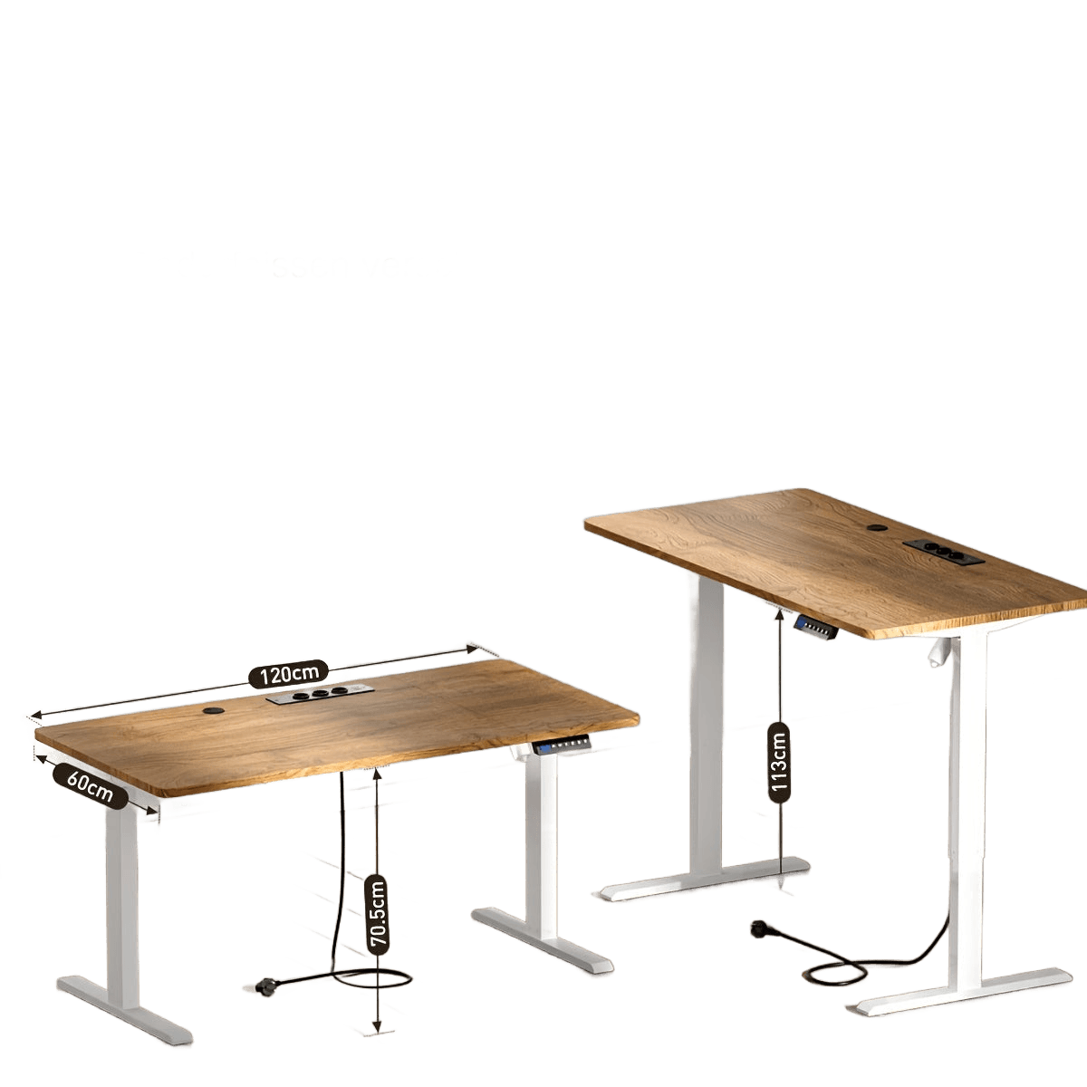 Electric Desk With Adjustable Height, USB Charging Port, And Power Outlet - TKINGS