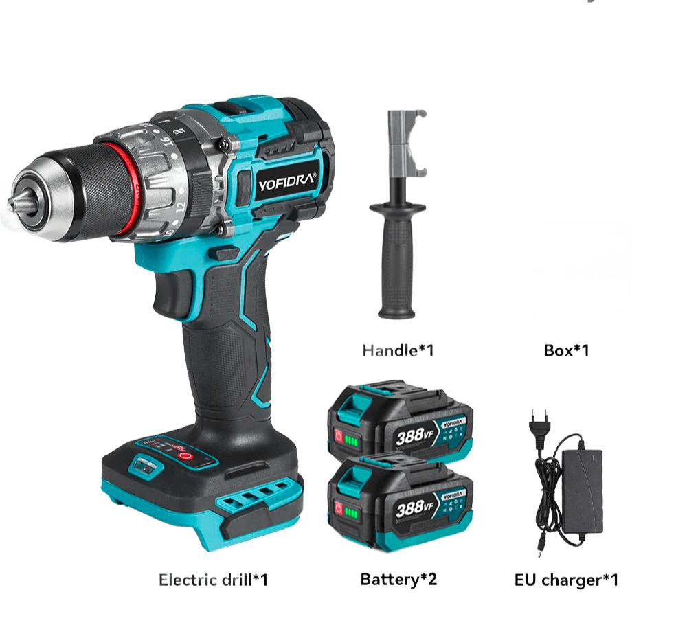 YOFIDRA 700N.M Brushless Electric Impact Drill Cordless Screwdriver - TKINGS