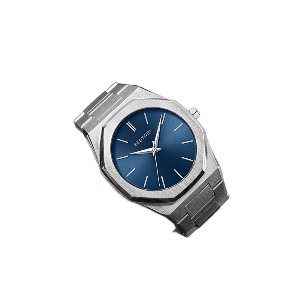 Elegant Men's Quartz Watch with Sleek Alloy Steel Band - TKINGS