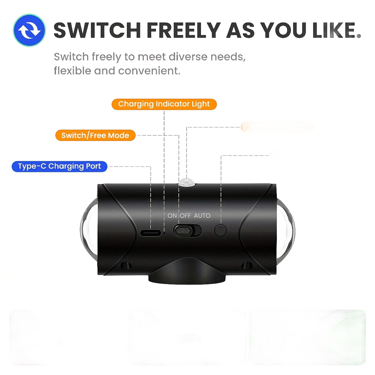 Image from 1pc OR 2pcs RGB Induction Sensor Night Light With USB Cable, 1500mAh Large Battery, Constant Light And Induction Mode, Used For Indoor, Kitchen, Bedroom, Stairs, Etc - Copy