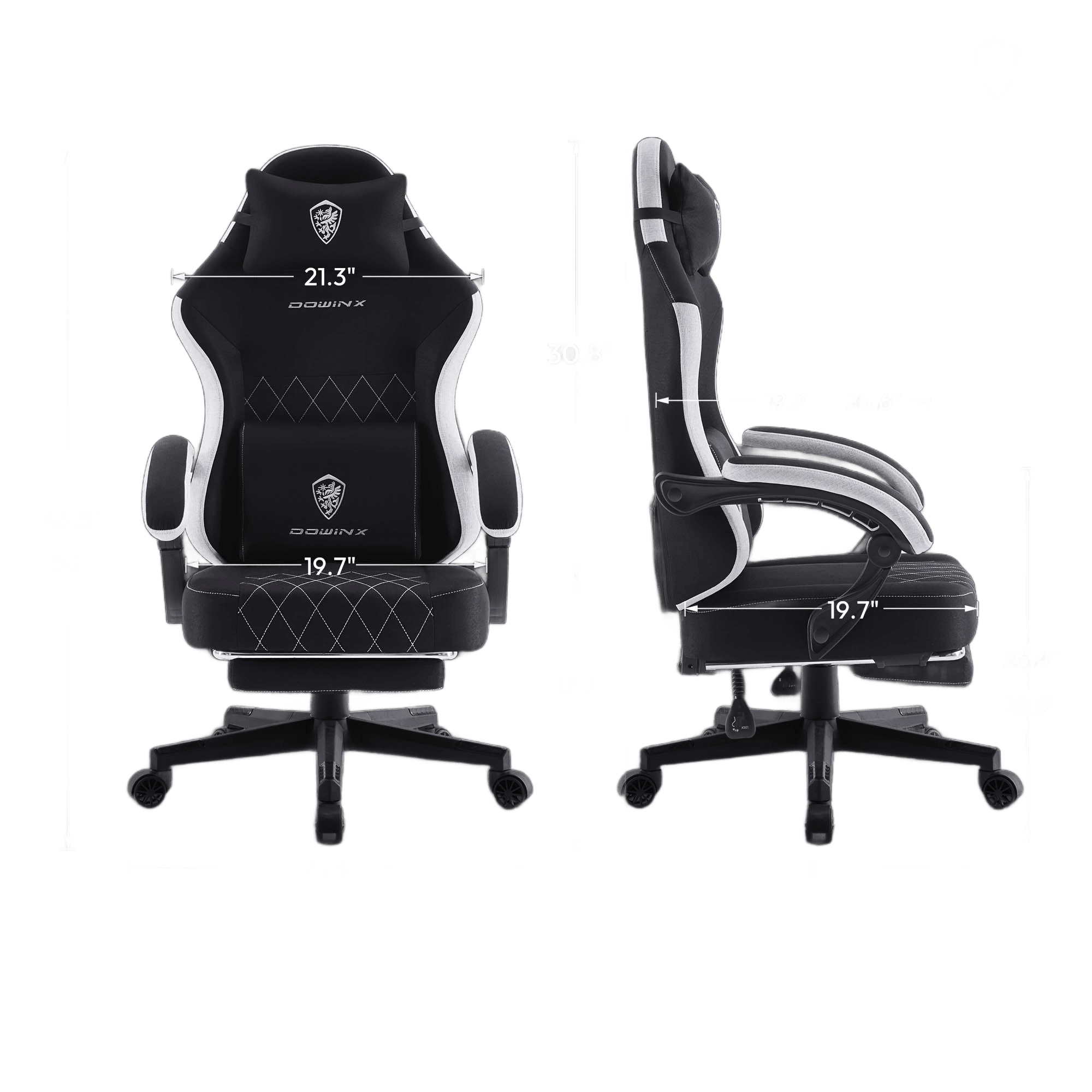 Dowinx gaming chair with spring cushion, adult lumbar support office chair - TKINGS