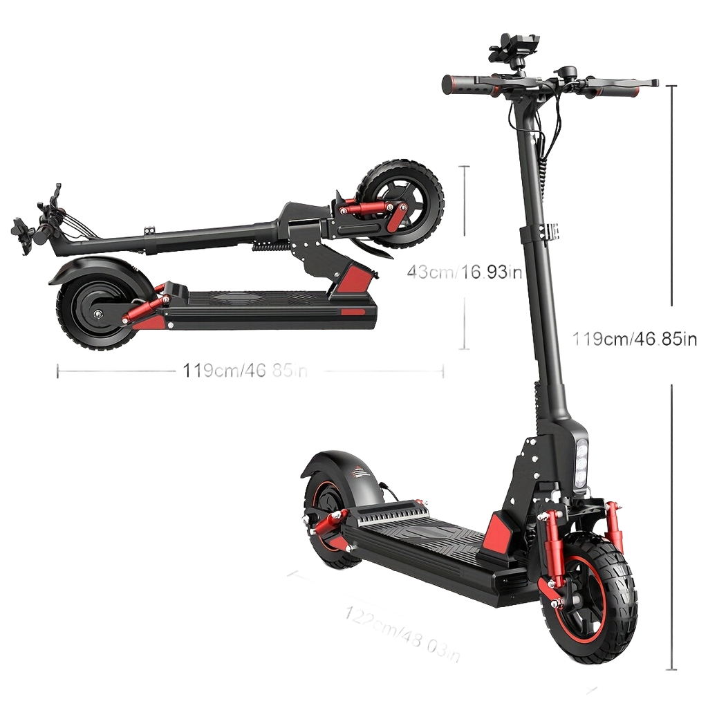 Image from Adult Electric Scooter, Output Current 2A, Output Voltage 54.6V, 500W Powerful Motor, 34-43 Km Range, 120 Kg Maximum Load, Adjustable, Lightweight, 2 Wheel Commuter Scooter with Smooth Large Wheels - Folding Commuter Electric - Copy