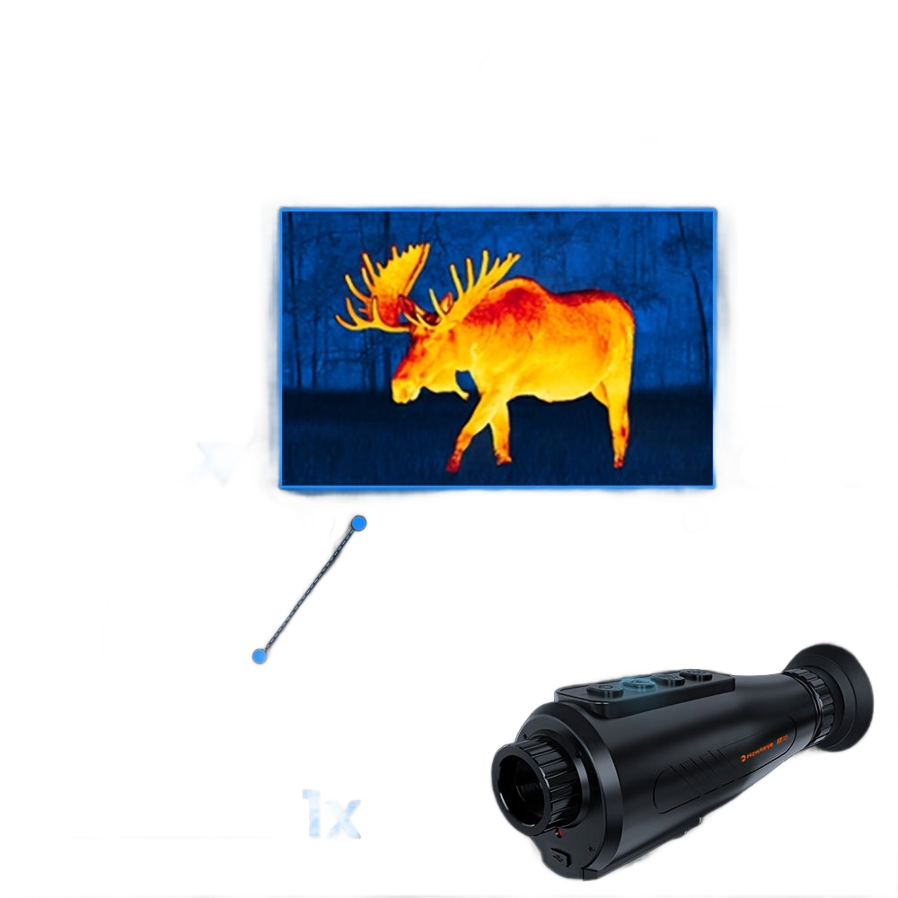 Image from GTGUARD Thermal Monocular 384x288 AI Super-Resolution HD Night Vision Thermal Imaging with 3.63cm AMOLED Screen, 8X Zoom, type C, Multiple Scene Modes for Hunting Travel Outdoor Camping Pet ( AI15) - Copy