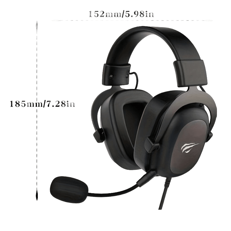 HAVIT Gaming Headset, Use Protein Leather Earmuffs and Detachable Mic - TKINGS