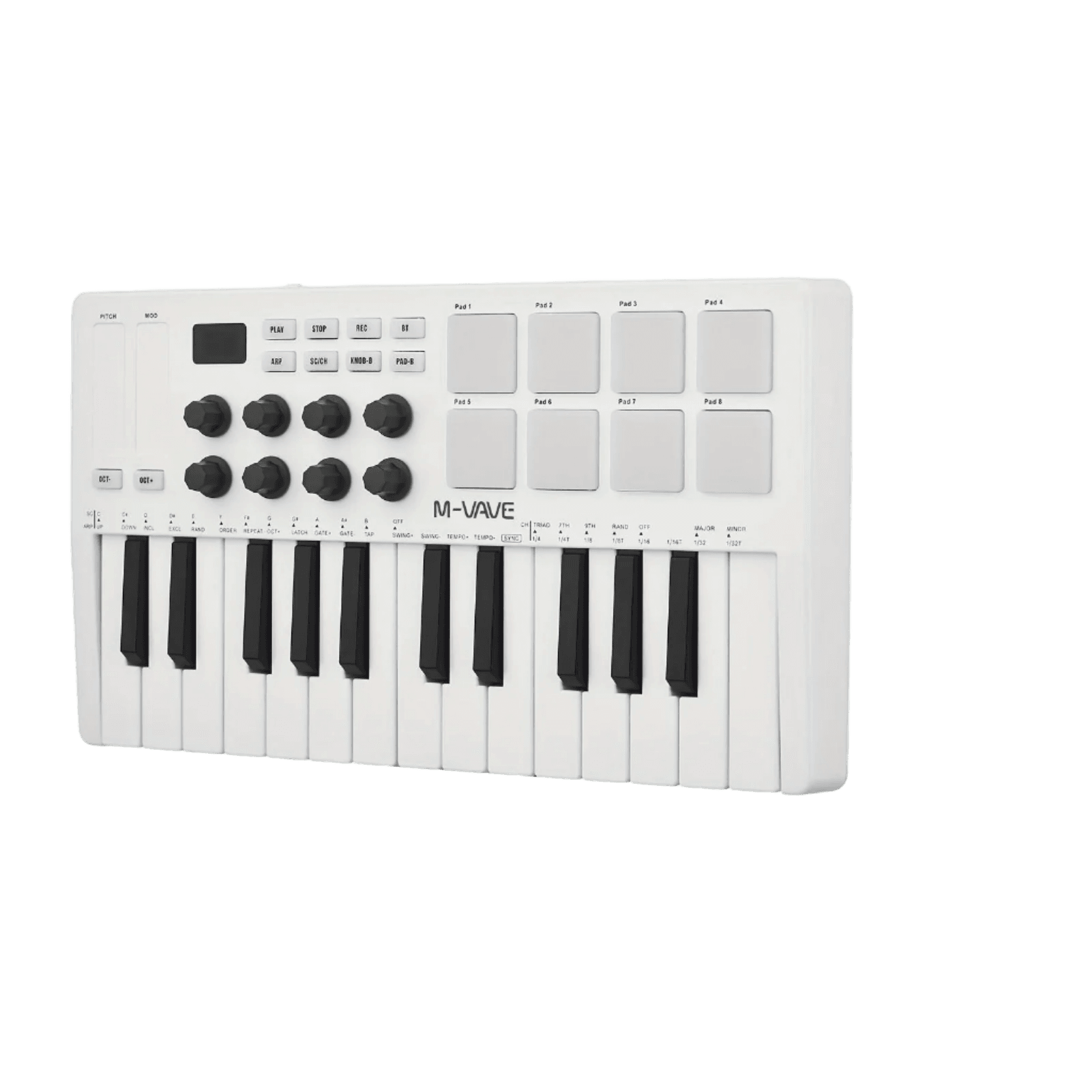 MIDI Control Keyboard Mini Portable USB Controller with 25 Velocity Keys - TKINGS