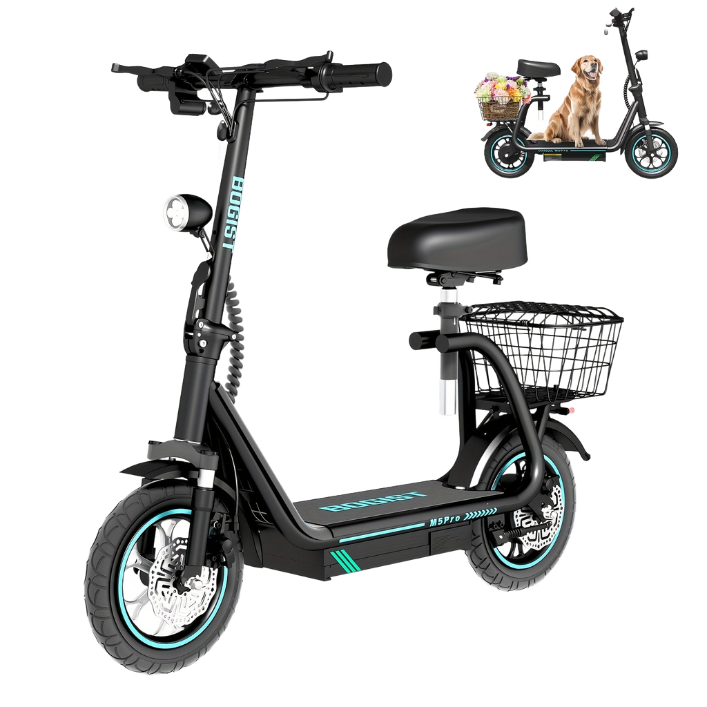 Image from 1pc, Electric Scooter for Adults, 448 W Powerful Motor, Adjustable, Lightweight, 2 Wheel Commuter Scooter with Large and Smooth Wheels - Folding Commuter Electric Scooter - Copy