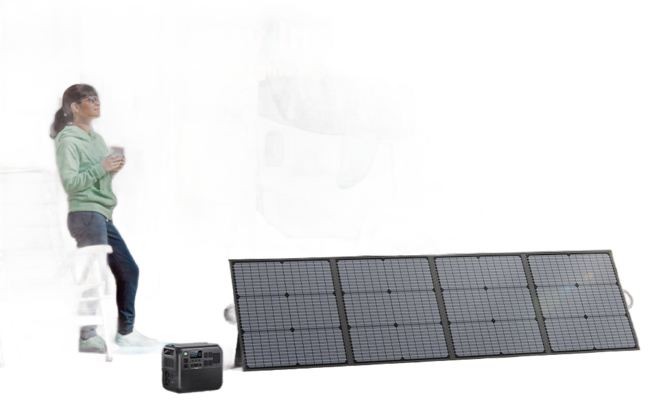 Image from MHPOWOS Portable Solar Charger 40V 220W Foldable Solar Panel Kit for Jackery Bluetti Ecoflow Power stations RV Camping Patio - Copy