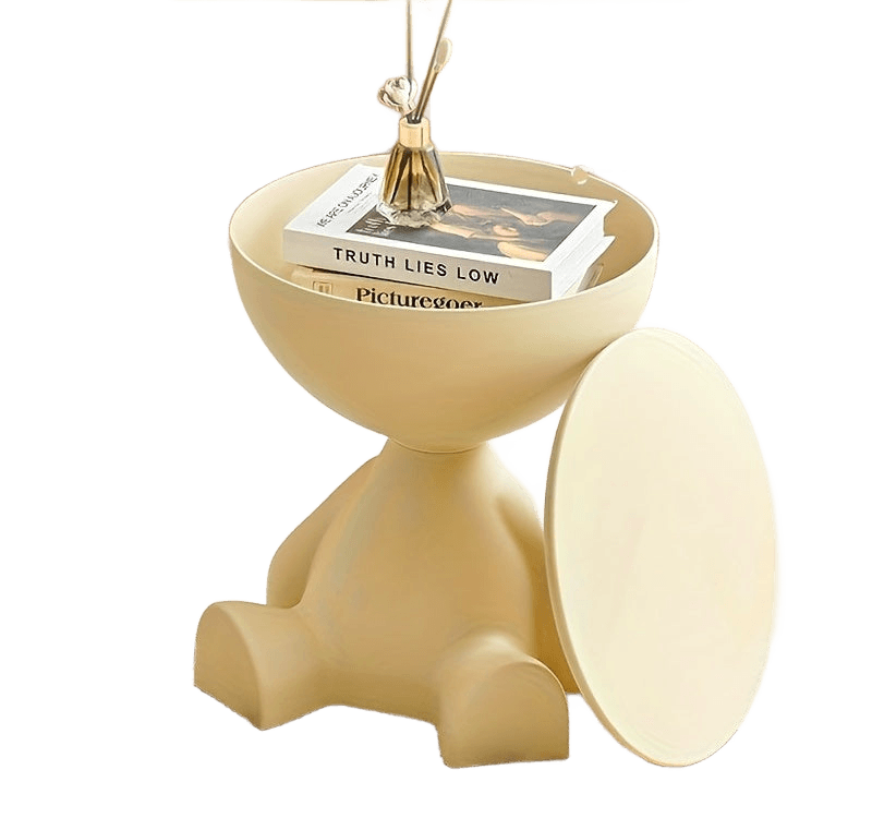 Creative Bear-Shaped Plastic Bedside Table, Minimalist Style Coffee Table - TKINGS