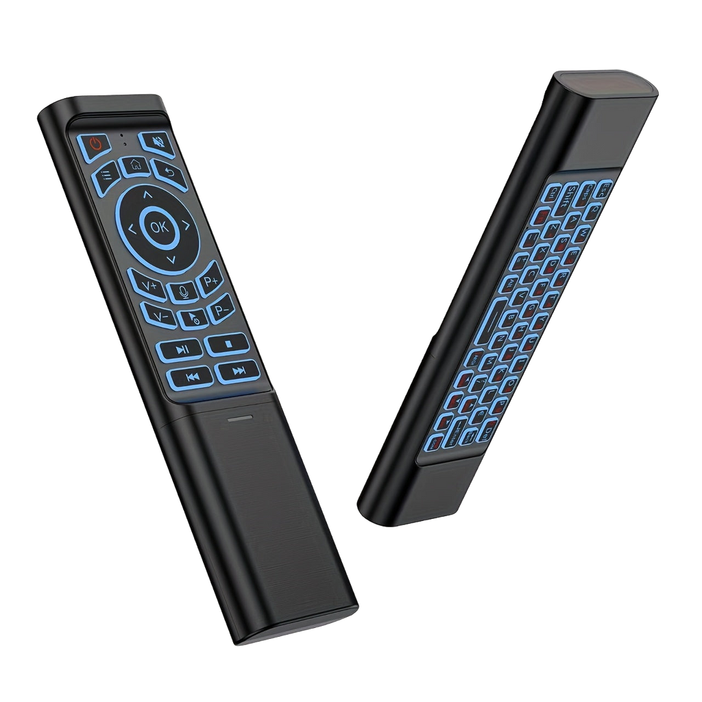 Image from 2025 Upgraded Mini M3 Tri-Mode Wireless Keyboard Remote Control Set with Wireless + 2.4G Dual Channel | Cross-Screen Multi-Device Instant Switching | Voice Control & Smart Learning Function | Compatible with PC/Android TV/Ras - Copy