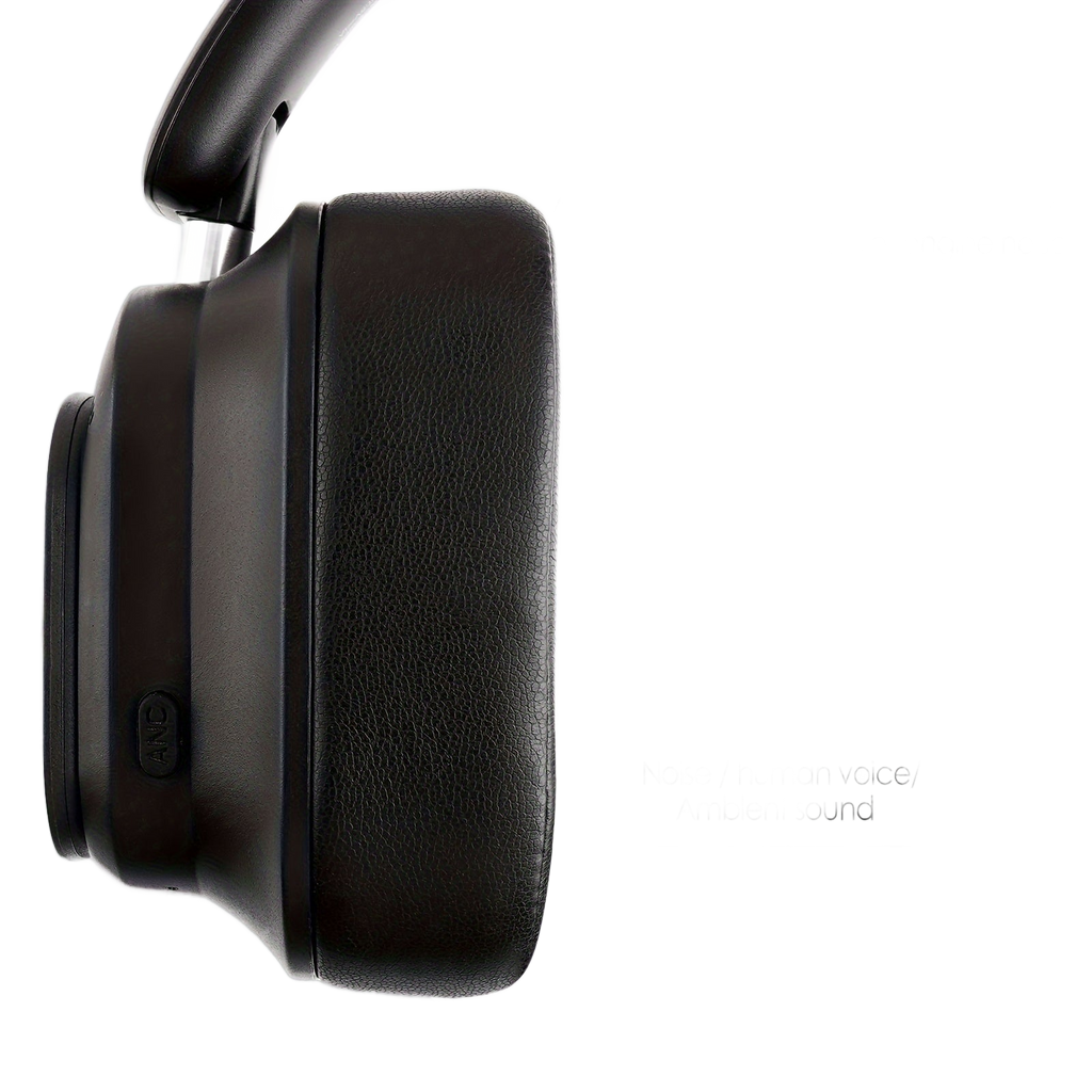 Image from Siindoo Hybrid Active Noise-Cancelling Headphones with Touchscreen, 66-Hour Playtime Wireless Earbuds with Mic, Soft Ear Pads, Multi-Eq Bass Comfort Fit for Tablets, Laptops, Phones - Copy