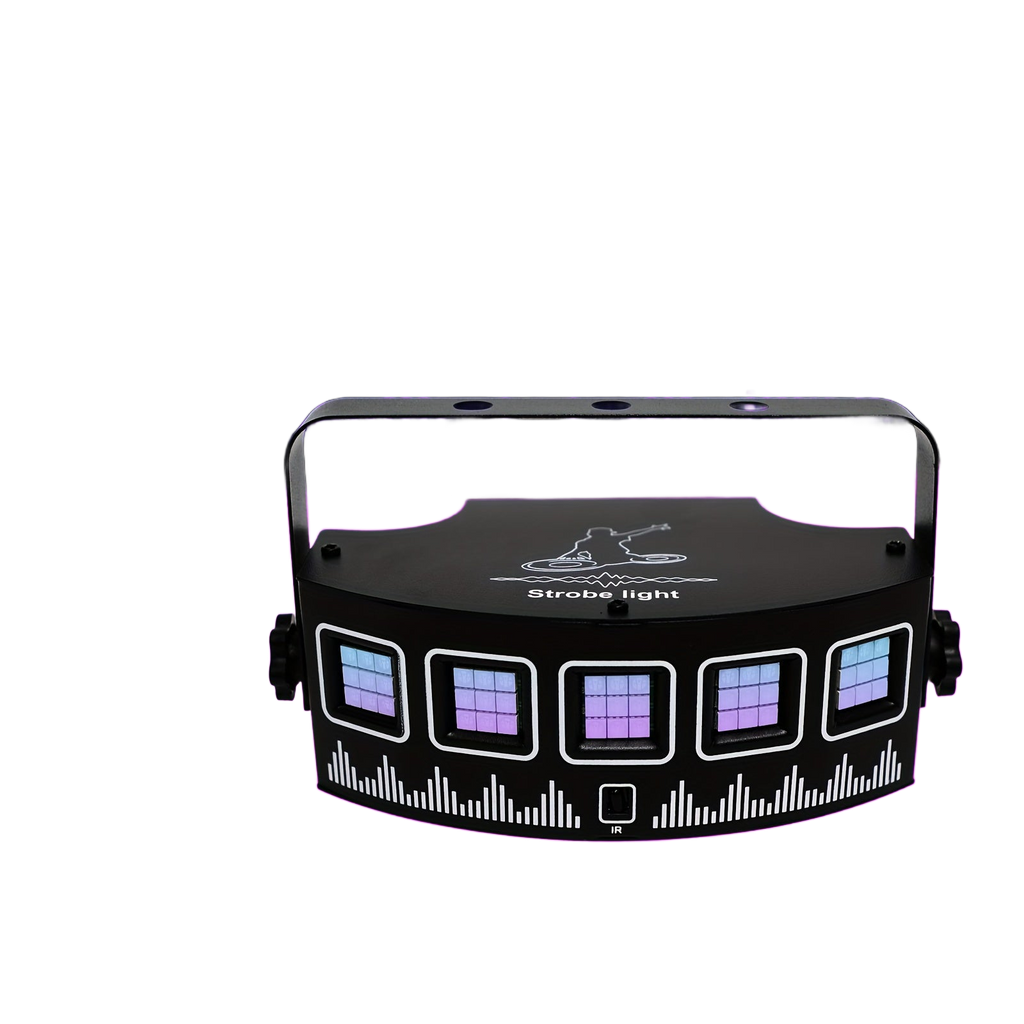Image from 1pc USB LED Strobe Light with Remote Control – 5-Eye Blacklight Disco Party Lights for Karaoke, Home Decor, and Events, Voice Activated Ambient Lighting for Parties, Father’s Day, Mother’s Day, Black Friday, Cyber Monda - Copy